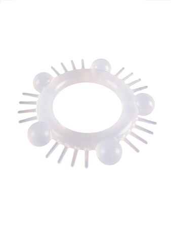 Эластичное эрекционное кольцо с шишечками и шипами